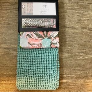 D Studio Blue Floral Multi Piece Bath Set